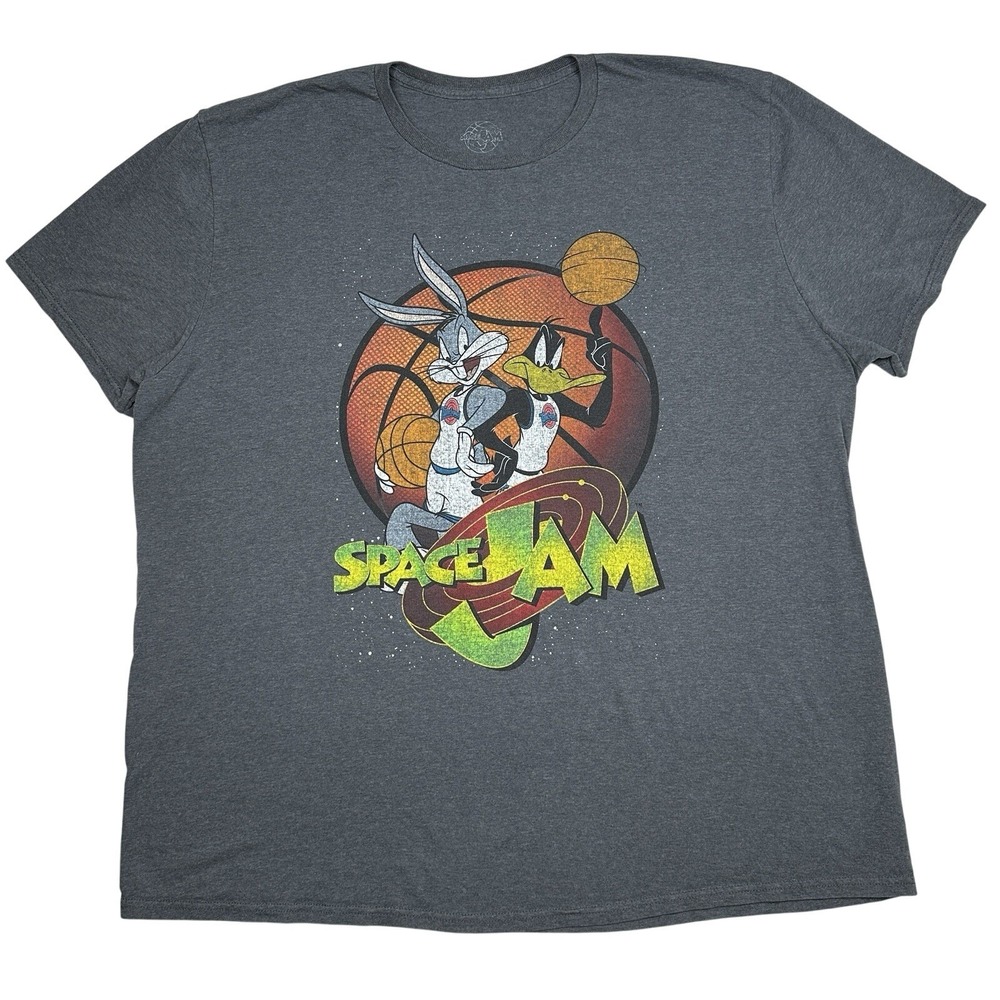 Space‎ Jam Bugs Bunny Daffy Duck Basketball Graphic T-Shirt Mens XXL